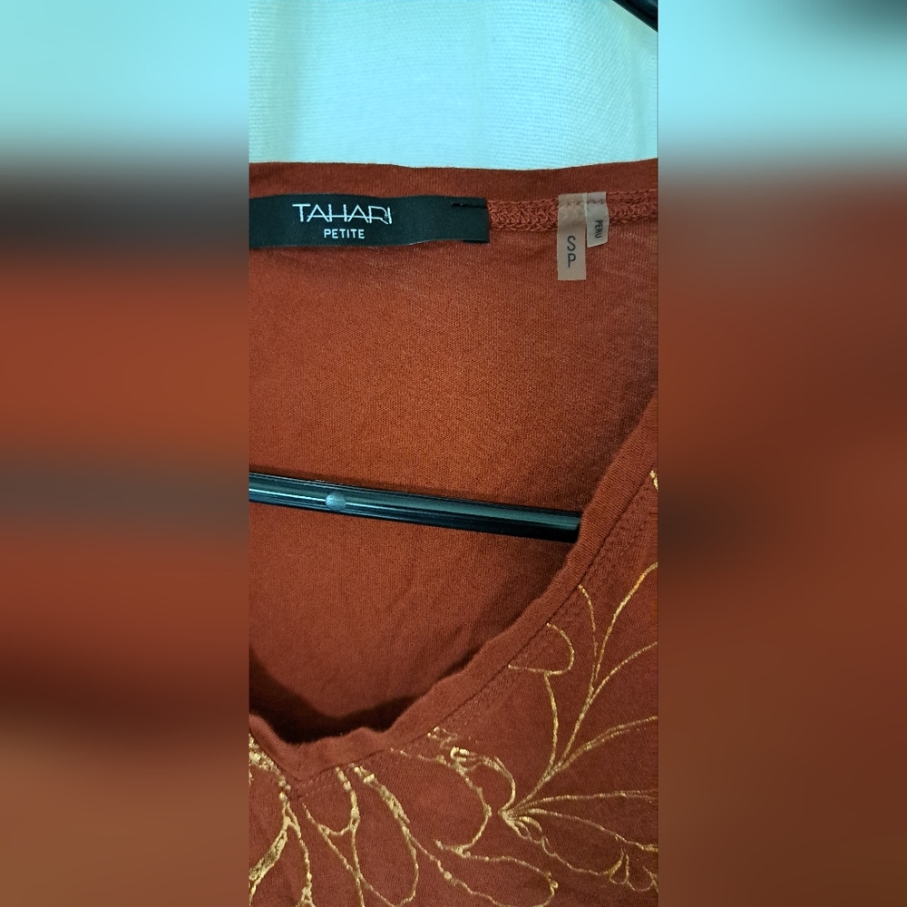 100% Cotton Petite Top Tahari